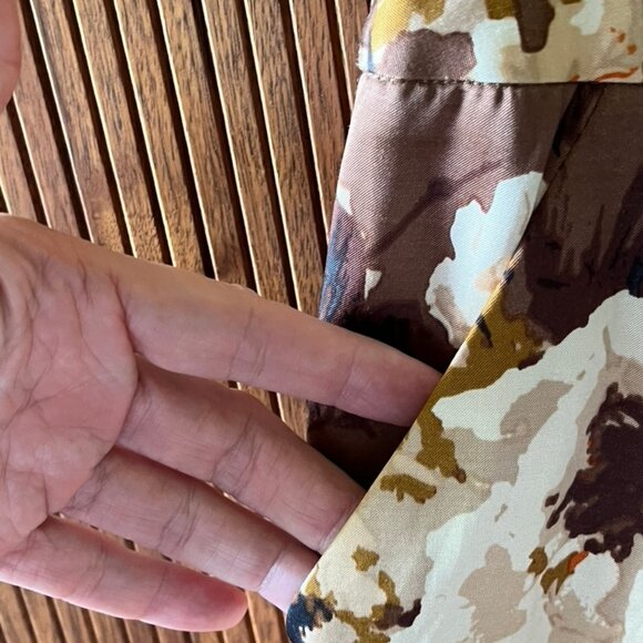 Talbots Autumn Floral Knee Length Full Skirt with Pockets, Sz 10 - Picture 4 of 10